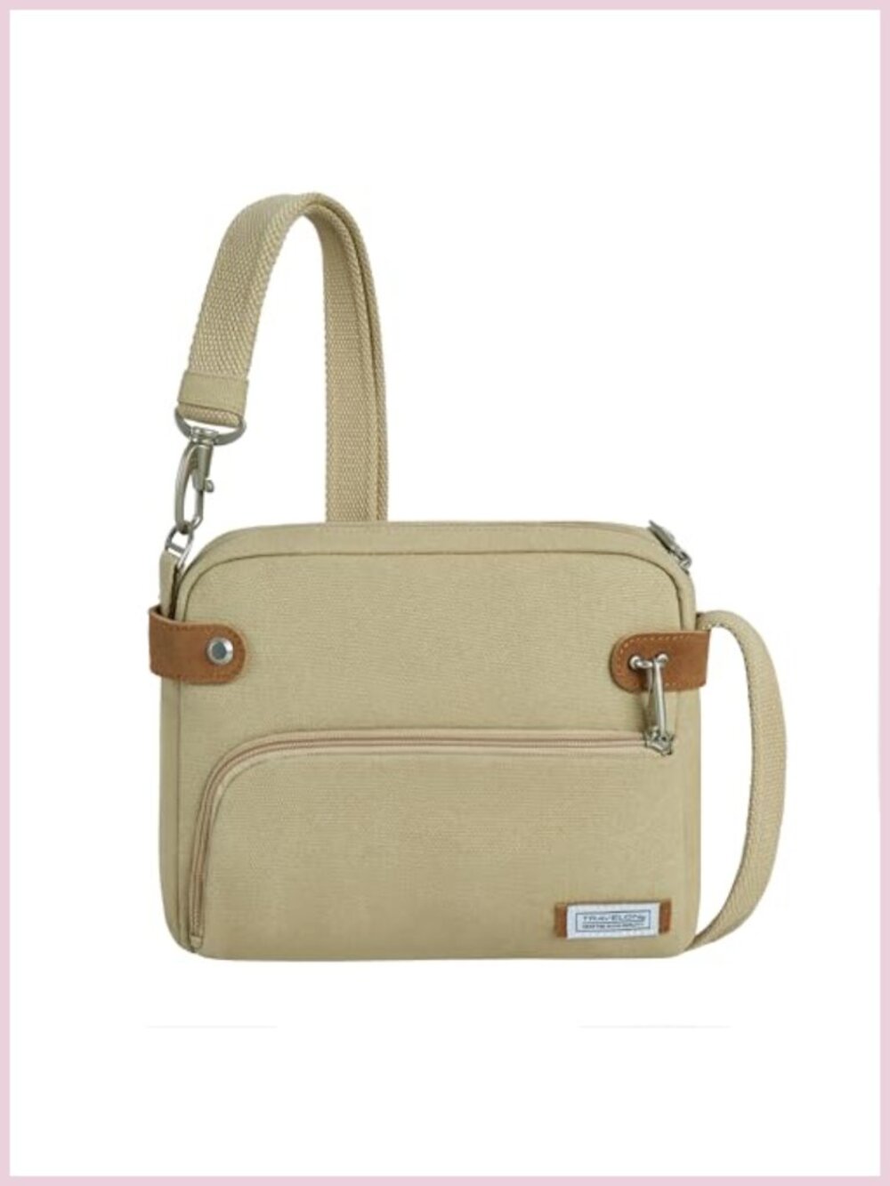 Anti-Theft Crossbody Bag Cotton Canvas Suede RFID Travel Purse